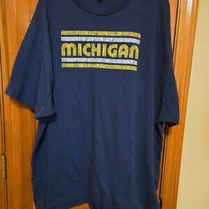 University of Michigan Wolverines Men's Navy Blue T-Shirt 3XL